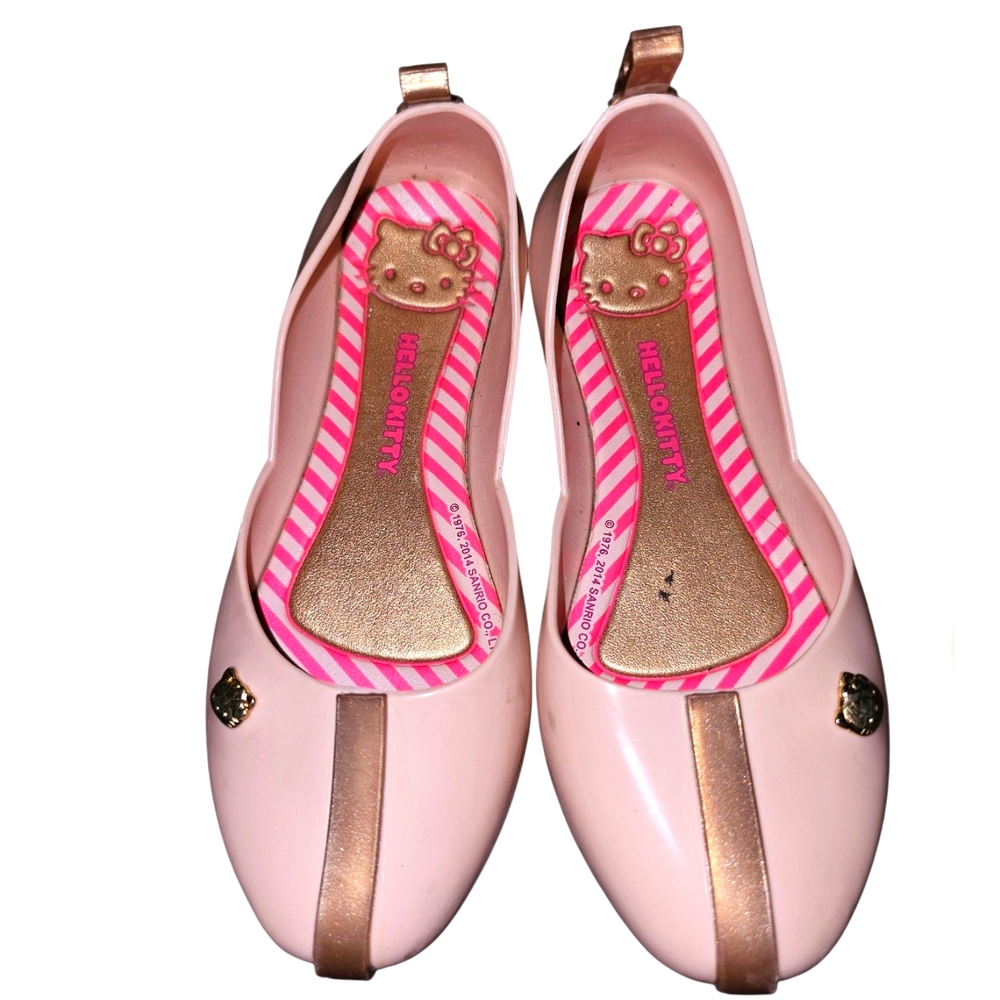 Grendene Kids Hello Kitty Pink and Gold Shoes